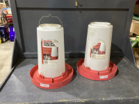 2 HEATED POULTRY FOUNTAINS