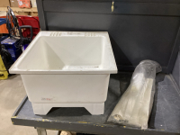 PLASTIC LAUNDRY TUB - NO TAPS - LEGS ARE THERE