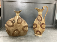 (2) DECOR VASES