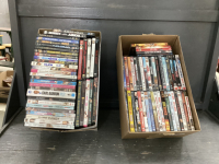 (2) BOXES OF DVD'S