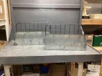 2 GALVANIZED WINDOW BOXES