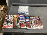 NEW EDMONTON OILERS SHIRT & COLLECTOR CARD PRICING MAGAZINES