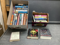 (2) BOXES HARD COVER BOOKS