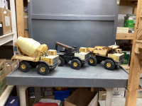 VINTAGE TONKA'S - CEMENT MIXER, DUMP TRUCK, PICKER/TOW TRUCK
