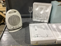 PARTY LITE CANDLE HOLDERS + SMALL AIRWORKS HEAT FAN