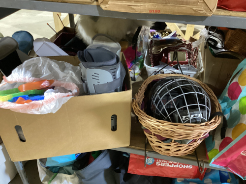 SHELF 5 - HELMET,AIR BOOT, TOYS