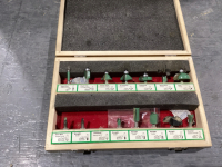 WOODEN CASE W/ROUTER BITS