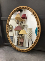 OVAL WALL MIRROR - PLASTIC ORNATE FRAME