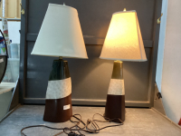 PAIR OF TABLE LAMPS - CERAMIC BASES...FROM ASHLEY FURNITURE
