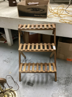 WOOD PLANT STAND - 3-TIER
