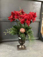 POTTED ARTIFICIAL AMARYLLIS FLOWERS