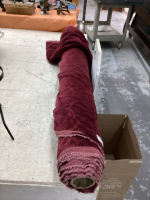 58"W SALVAGE UPHOSTERY FABRIC - BURGUNDY