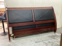 KING SIZE SLEIGH BED - HEADBOARD/FOOTBOARD/RAILS/SLATS