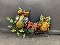 METAL OWL WALL DECOR