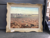"HARVEST" OIL PAINTING OF THE STIRLING FARM BY KAY G. RATLEDGE