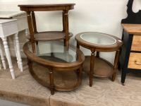 (3) PIECE LIVING ROOM SET - COFFEE TABLE AND (2) SIDE TABLES