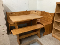 KITCHEN NOOK W/ CORNER BENCH, TABLE AND BENCH