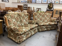 (2) VINTAGE LOVESEATS