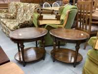 (2) OVAL SIDE TABLES