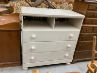 DRESSER W/ 3-DRAWERS AND OPEN CUBBIES