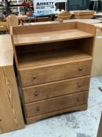 CABINET W/ 3-DRAWERS AND OPEN SHELF