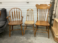 (3) VINTAGE UNMATCHED CHAIRS