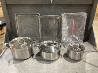 BOX S/S POTS & AIR FRYER RACKS, EXTRA LIDS