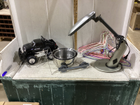 LAMP, HANGERS, STAINLESS BOWLS, RC TRUCK