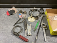 FLAT W/ANTIFREEZE/COOLANT TESTERS, VACUUM PRESSURE GUAGE, FILTER WRENCH