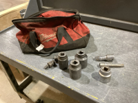 MILWAUKEE BAG W/ LARGE IMPACT + CHROME SOCKETS + EXTENSIONS