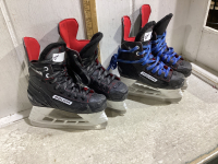 2 PAIR HOCKEY SKATES