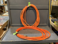 2 BRIGHT ORANGE AIR HOSES 3/8&rdquo;