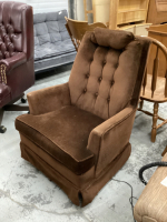 BROWN VELOUR ROCKER
