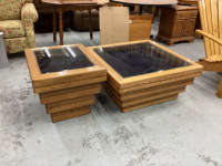 SHADOW BOX SQUARE COFFEE TABLE AND END TABLE SET