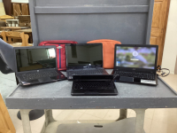 (4) LAPTOPS - (2) ACERS, HP AND TOSHIBA....ONLY ONE LAPTOP HAS A POWER CORD