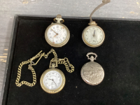 (4) POCKET WATCHES -ALL NEED REPAIR