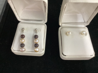 (2) SETS OF WHAT LOOKS LIKE FRESH WATER PEARLS BUT UNKNOWN
