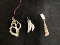 (3) PENDANTS MADE W/ SHELLS