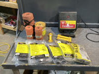 BOX W/ ELECTRIC FENCE ITEMS