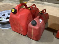 (4) RED PLASTIC JERRY CANS