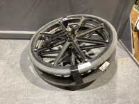 PAIR OF WHEEL CHAIR WHEELS W/AXLES