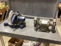 (2) ITEMS - GRINDER + MASTERCRAFT COMPOUND 8.25&rdquo; MITRE SAW