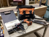 RIGID BAG W/SOLDER GUNS, CORDLESS DRILL-NO BATTERY