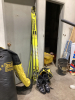 ROSSINGNOL DOWNHILL RACING SKIS (NO BINDINGS) W/ CARRYING BAG & LANGE BOOTS W/BAG