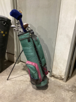 "GOLD EAGLE" GOLF BAG W/ (11) ASSORTED CLUBS