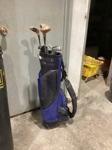 GOLF BAG & (10) MISC CLUBS