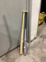(2) BASEBALL BATS - (1) WOOD, (1) ALUMINUM
