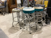 (4) SHOP CHAIRS - CHROME BASES - 2