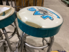 (4) SHOP CHAIRS - CHROME BASES - 5