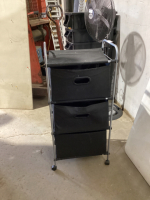ROLLING STORAGE CART W/ FABRIC CUBBIES